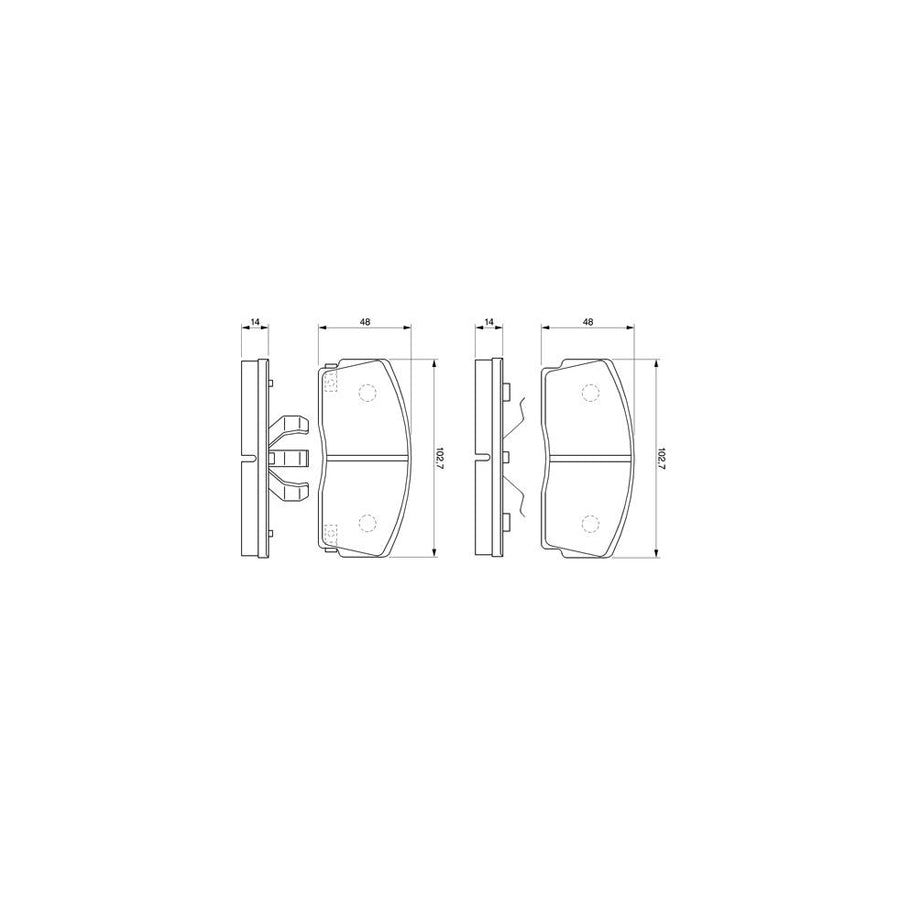Bosch 0986493390 Brake Pad Set With Integrated Wear Sensor With Piston Clip BP796