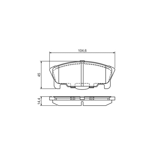 Bosch 0986424737 Brake Pad Set For Daihatsu Move L6_ With Anti Squeak Plate BP446