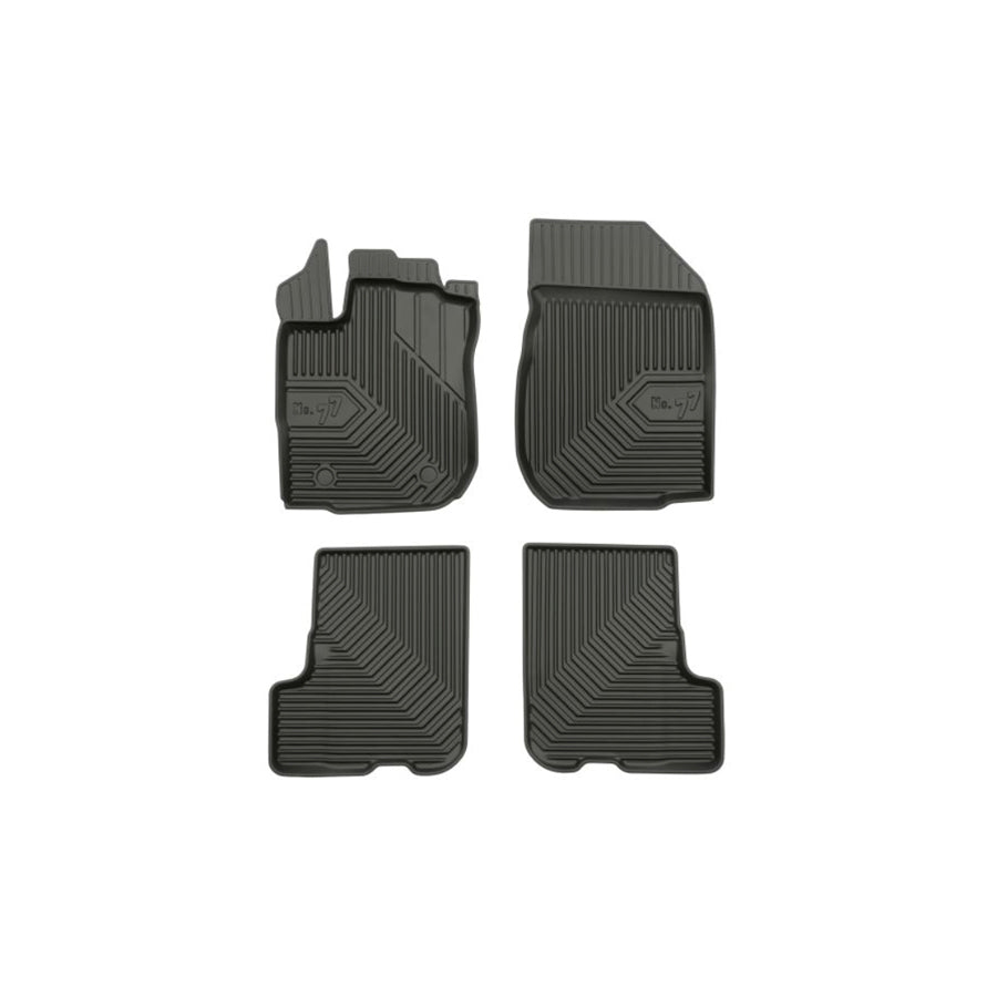FROGUM Tailored 77408746 Floor mat set for DACIA Sandero II Elastomer, Front and Rear, Quantity: 4, Black, (LHD)