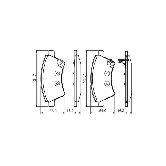 Bosch 0986495101 Brake Pad Set With Acoustic Wear Warning With Mounting Manual BP1547