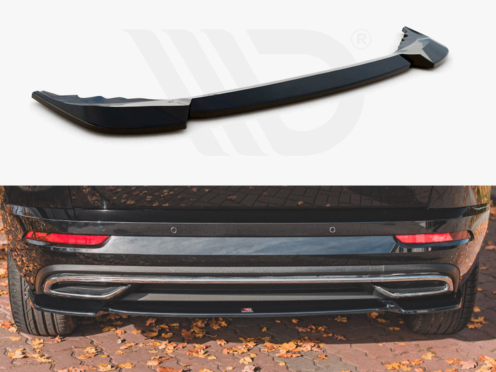Maxton Design SK-KA-1-SL-RD1T Central Rear Splitter Skoda Karoq Sportline | Duco Car Parts UK Car Parts