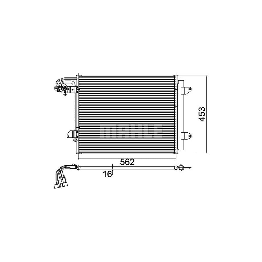 MAHLE ORIGINAL AC 325 000P Air conditioning condenser with dryer