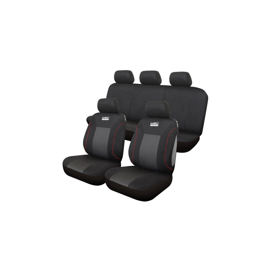 WRC 007590 Car seat cover Black, Patterned, Polyester, Front and Rear