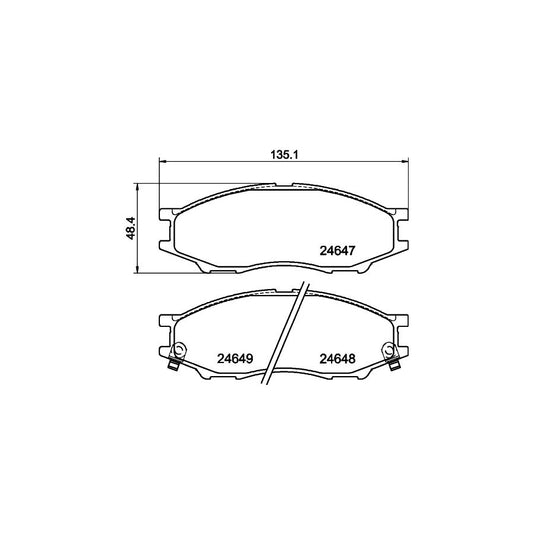 Hella 8DB 355 020 041 Brake Pad Set With Acoustic Wear Warning