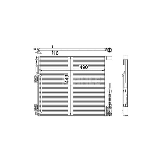 MAHLE ORIGINAL AC 570 000P Air conditioning condenser for NISSAN NV200 with dryer