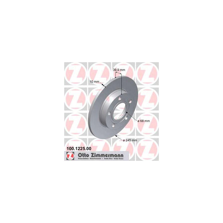ZIMmERMANN 100 1225 00 Brake Disc Solid