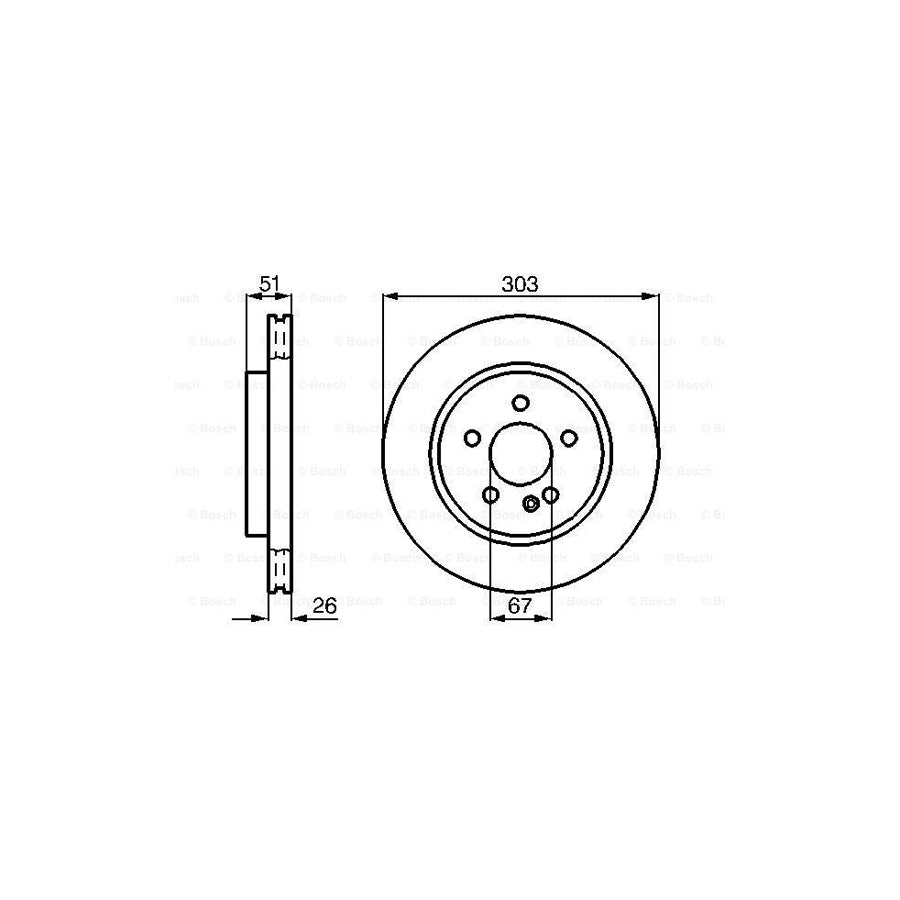 BOSCH 0 986 478 468 Brake Disc suitable for MERCEDES BENZ ML Class W163 Internally Vented Vented Coated High carbon