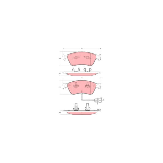 TRW Gdb1598 Brake Pad Set For Audi A8 D2 4D2 4D8 Incl Wear Warning Contact