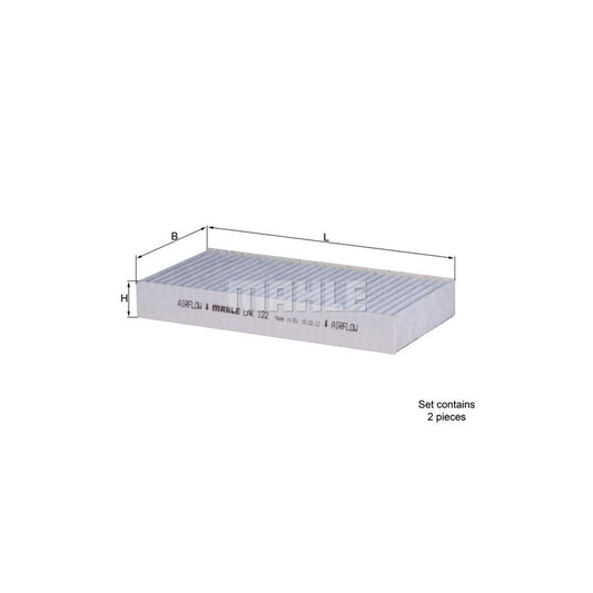 MAHLE ORIGINAL LAK 122/S Pollen filter Activated Carbon Filter