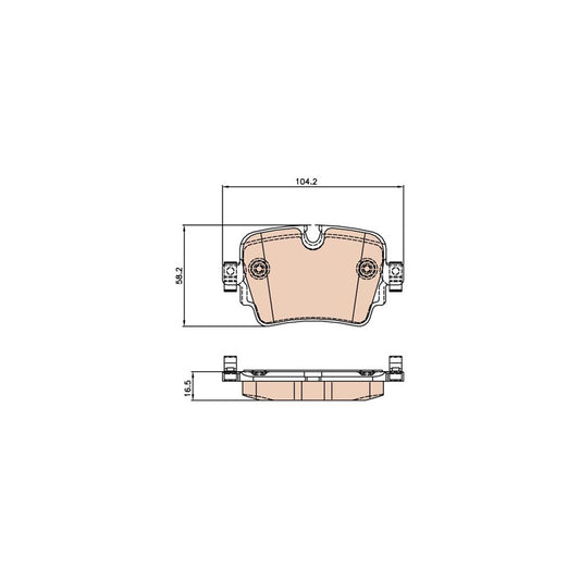 TRW Gdb2066 Brake Pad Set For Jaguar F Type Prepared For Wear Indicator