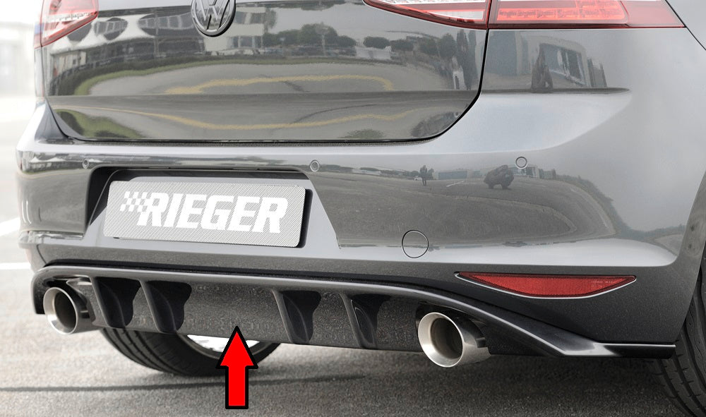 Rieger 00088047 VW Mk7 Golf Rear Diffuser (GTI Clubsport & GTI)