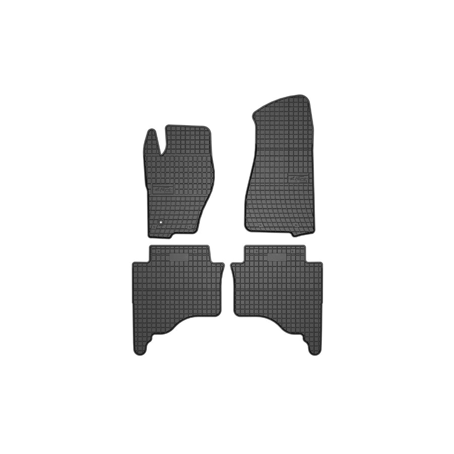 FROGUM Tailored, Basic 411050 Floor mat set for JEEP Grand Cherokee III (WH, WK) Elastomer, Front and Rear, Quantity: 4, Black, (LHD)