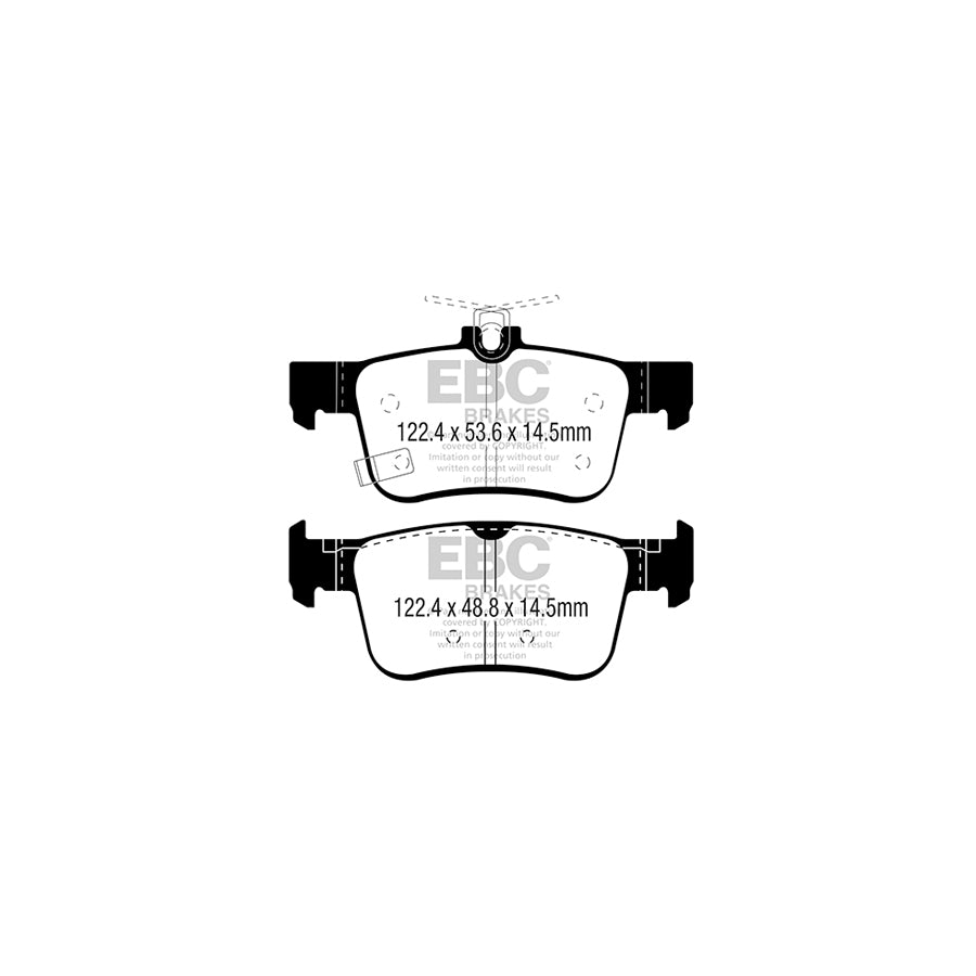 EBC DPX2301 Honda Civic Ultimax Rear Brake Pads - ATE Caliper 2 | Duco Car Parts UK Car Parts