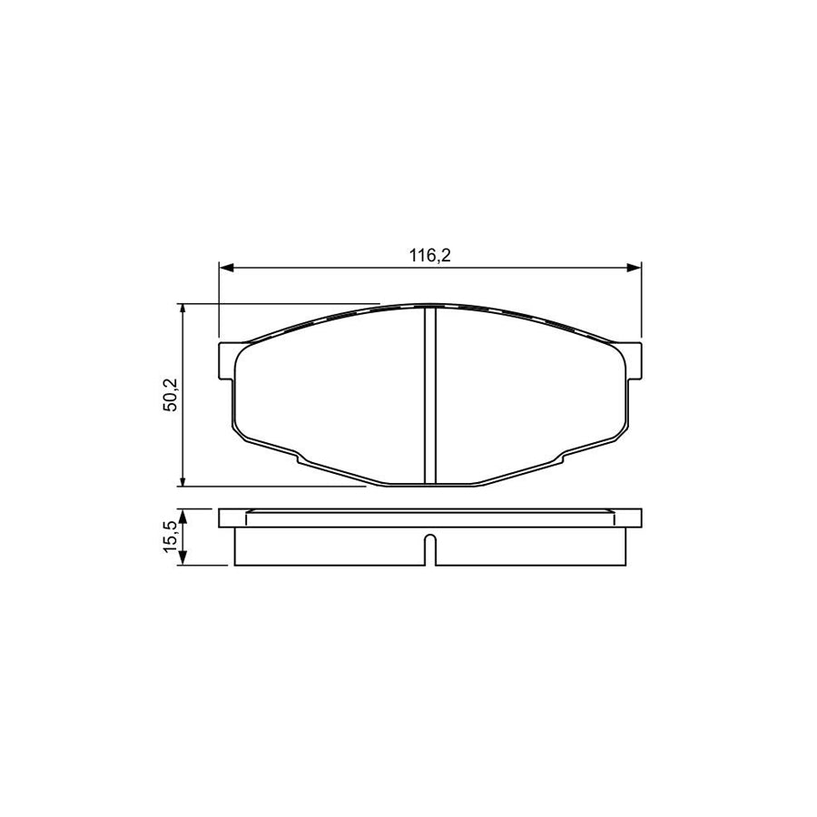Bosch 0986495331 Brake Pad Set For Toyota Cressida Excl Wear Warning Contact With Mounting Manual BP1620