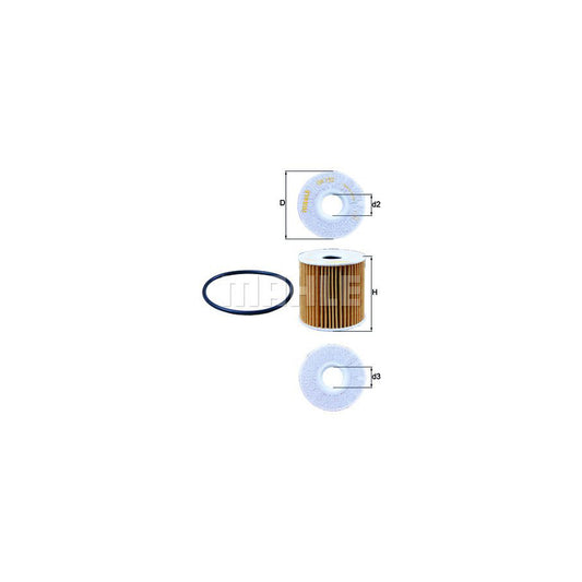 MAHLE ORIGINAL OX 192D Oil Filter Filter Insert