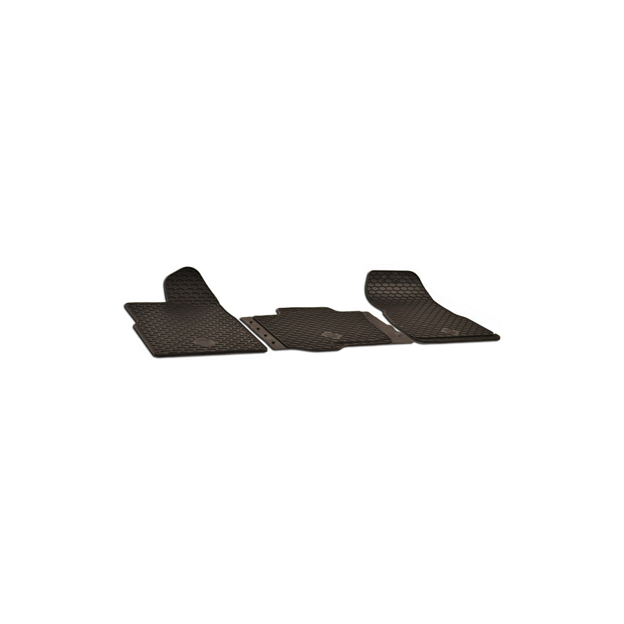 WALSER Tailored 50765 Floor mat set Elastomer, Front, Quantity: 3, Black