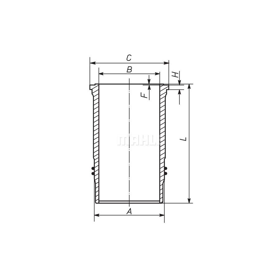 MAHLE ORIGINAL 439 WN 04 01 Cylinder Sleeve 122,0mm
