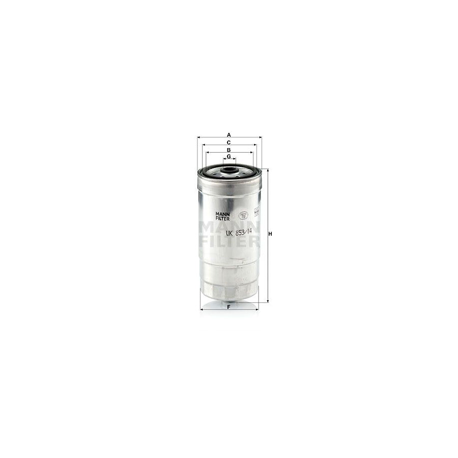 MANN-FILTER WK 853/14 Fuel filter Spin-on Filter
