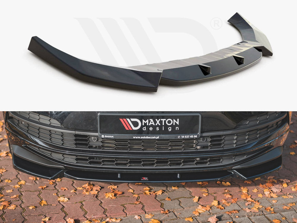 Maxton Design SK-KA-1-SL-FD1T Front Splitter Skoda Karoq Sportline | Duco Car Parts UK Car Parts