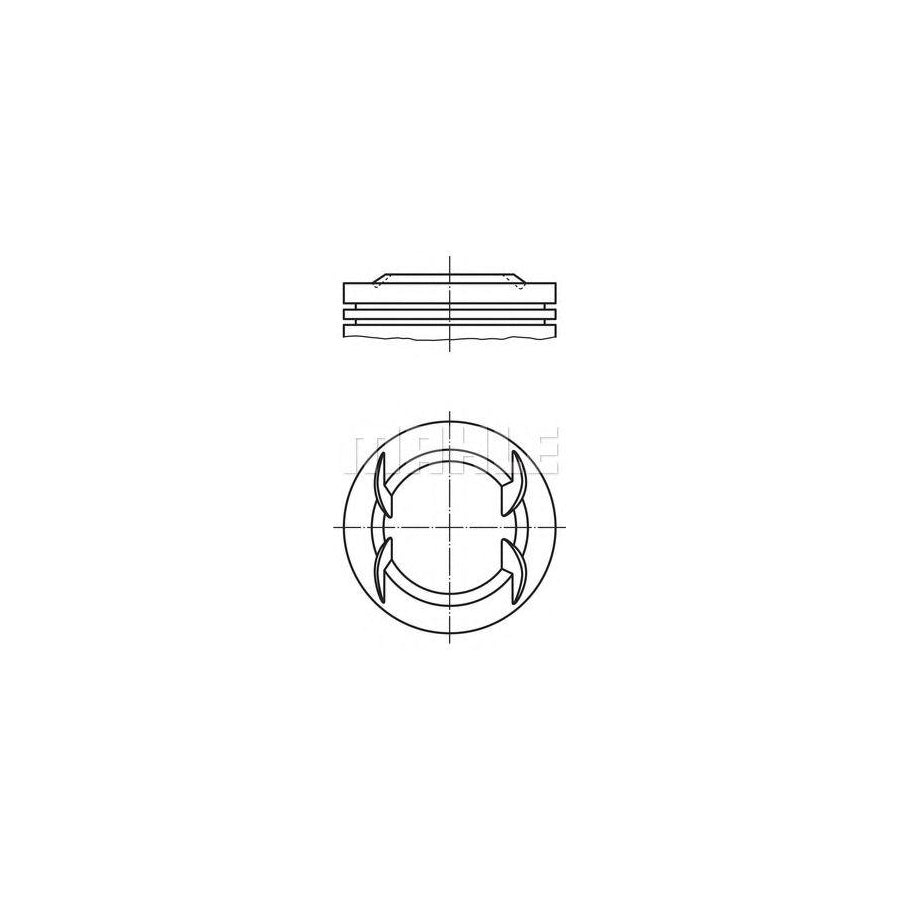 MAHLE ORIGINAL 063 52 02 Piston 82,6 mm, with piston rings
