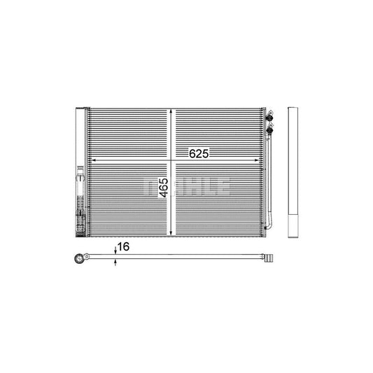 MAHLE ORIGINAL AC 567 000P Air conditioning condenser with dryer