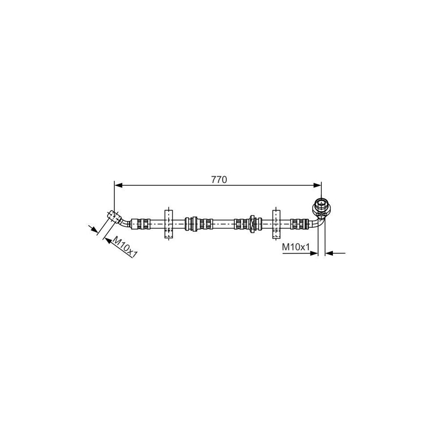 BOSCH 1 987 481 071 Brake Hose 723Mm M10X1 