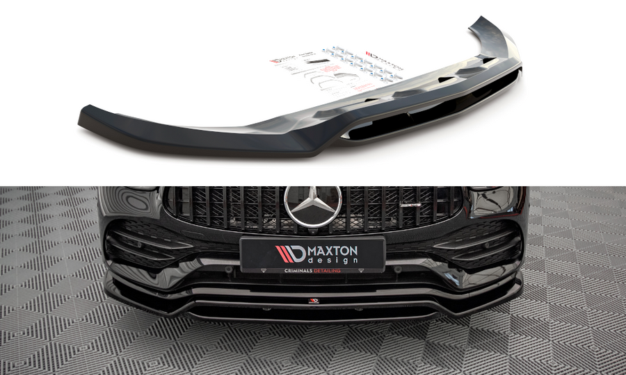 Maxton Design ME-GLC-C253F-AMGLINE-FD1T+FD1RT Front Splitter Mercedes Benz GLC-Class Coupe AMG-Line C253 (Facelift) | Duco Car Parts UK Car Parts
