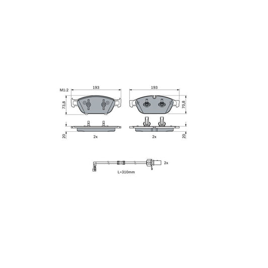 Bosch 0986494986 Brake Pad Set BP1838