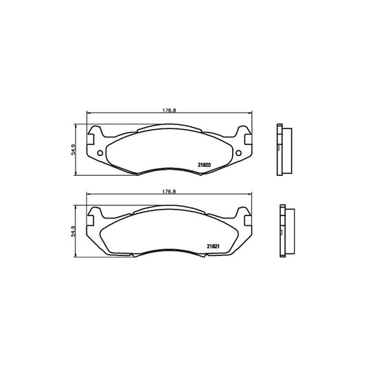 Hella 8DB 355 006 371 Brake Pad Set Not Prepared For Wear Indicator