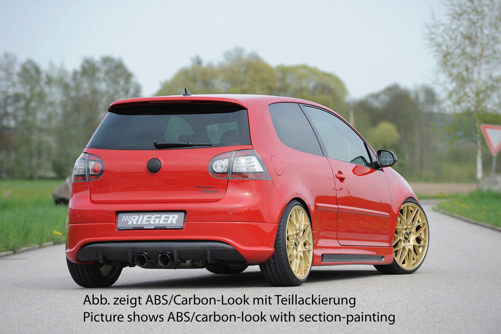 Rieger 00059411 VW Mk5 Golf Rear Diffuser -  Matte Black