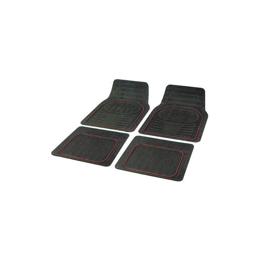 CARPOINT Contour 0314416 Floor mat set Elastomer, Front and Rear, Quantity: 4, Black