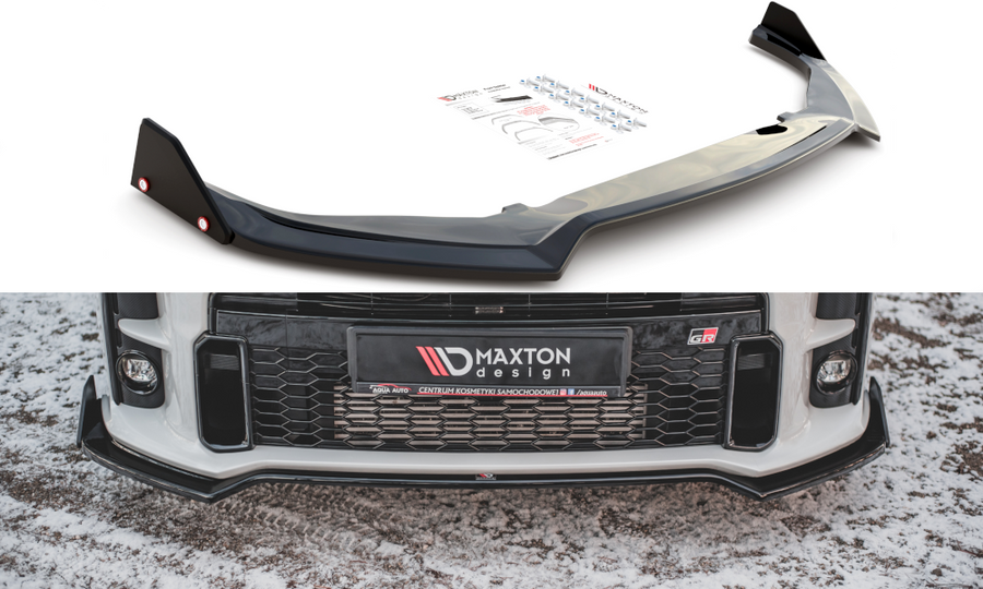 Maxton Design TO-YA-4-GR4-FD3T+FSF Front Splitter + Flaps V.3 Toyota GR Yaris MK4 | Duco Car Parts UK Car Parts
