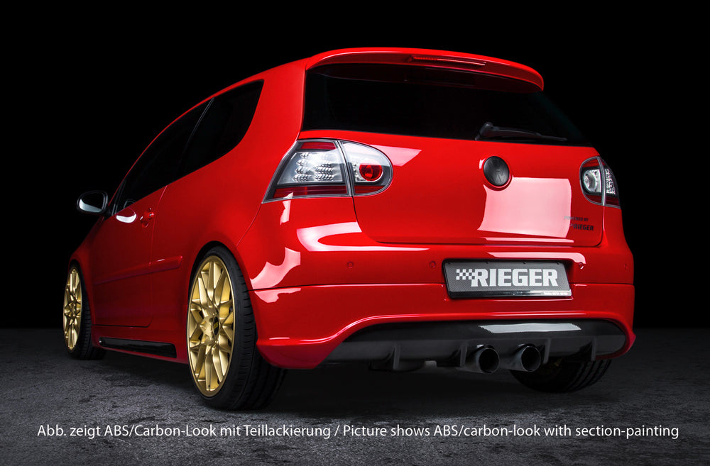 Rieger 00059411 VW Mk5 Golf Rear Diffuser -  Matte Black
