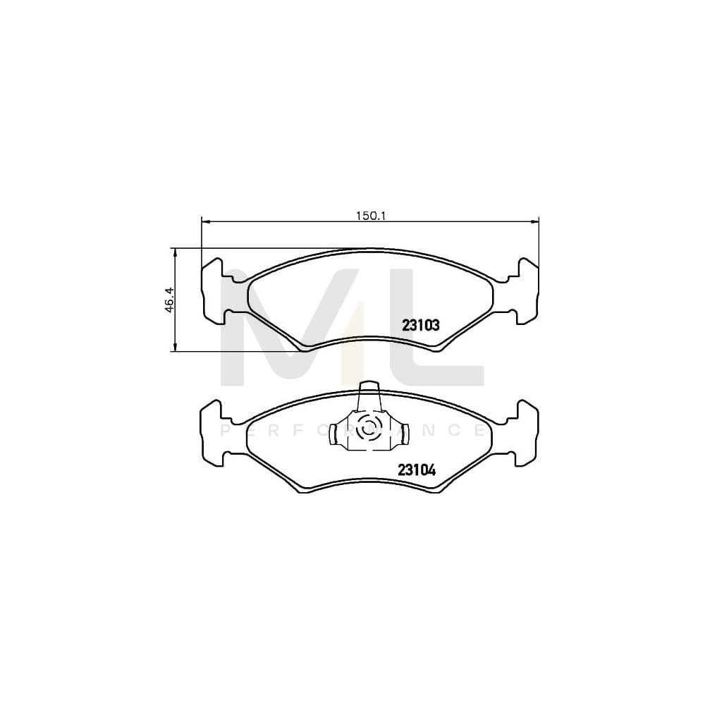 Hella 8DB 355 008-331 Brake Pad Set Not Prepared For Wear Indicator | Duco Car Parts UK