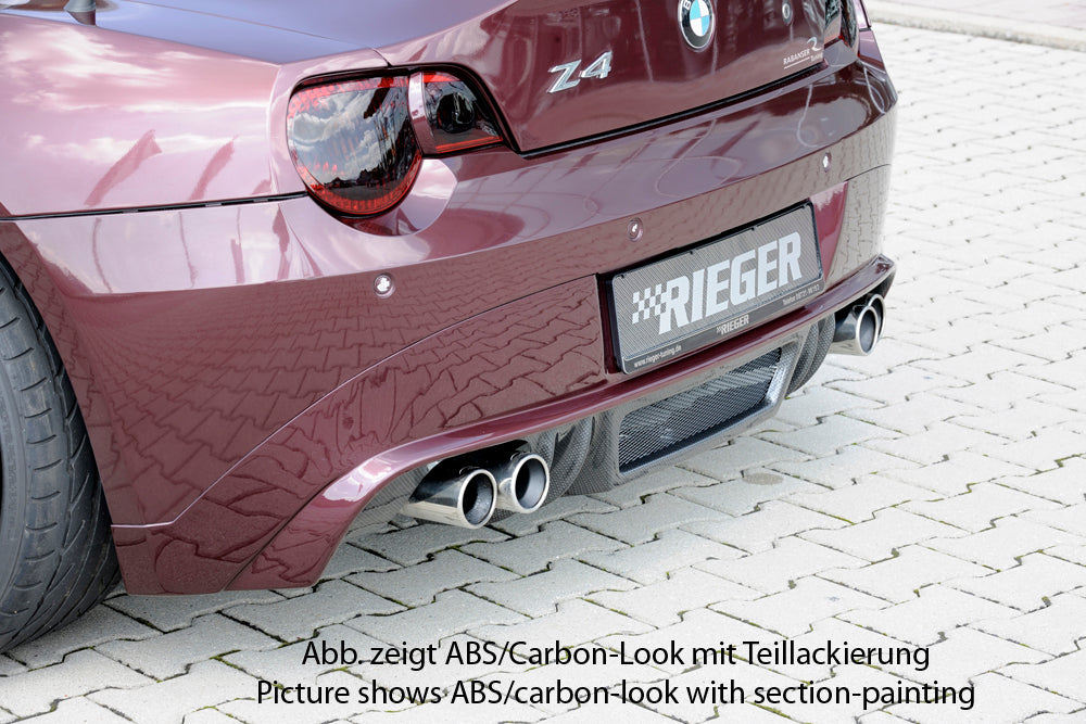 Rieger 00050510 BMW Z4 E85 Rear Diffuser for Twin Tailpipe Left & Right