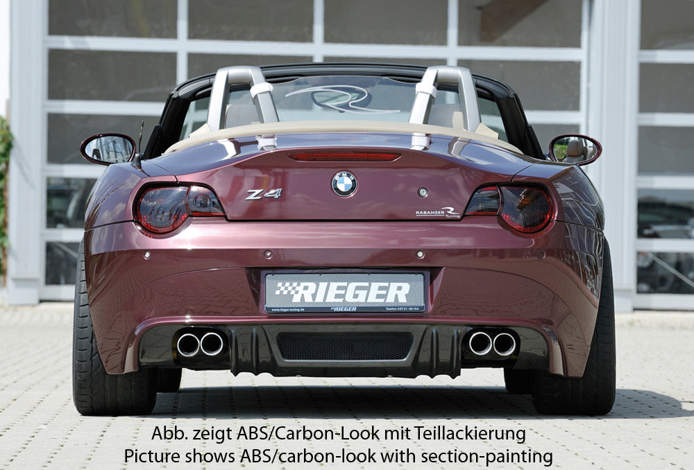 Rieger 00050510 BMW Z4 E85 Rear Diffuser for Twin Tailpipe Left & Right