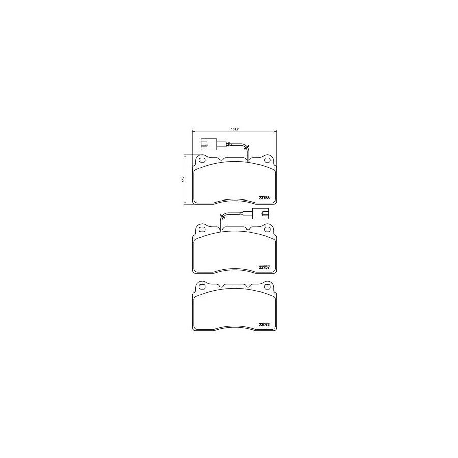 Hella 8DB 355 021 151 Brake Pad Set For Alfa Romeo Giulietta With Integrated Wear Warning Contact