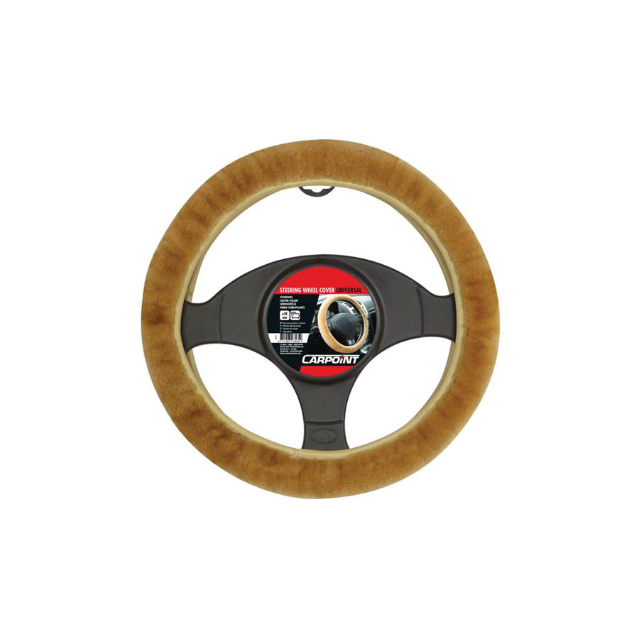 CARPOINT 2510028 Steering wheel cover Beige, ?: 37-39cm, Textile