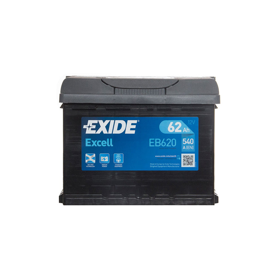 Exide Excell 027 EB620 W027SE Car Battery - 3 Year Guarantee