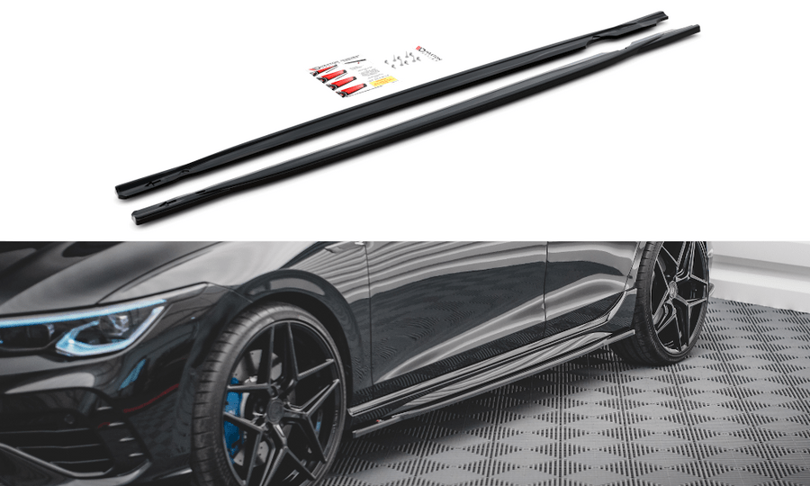 Maxton Design VW-GO-8-R-SD1T Side Skirts Diffusers V.1 Volkswagen Golf R MK8 | Duco Car Parts UK Car Parts