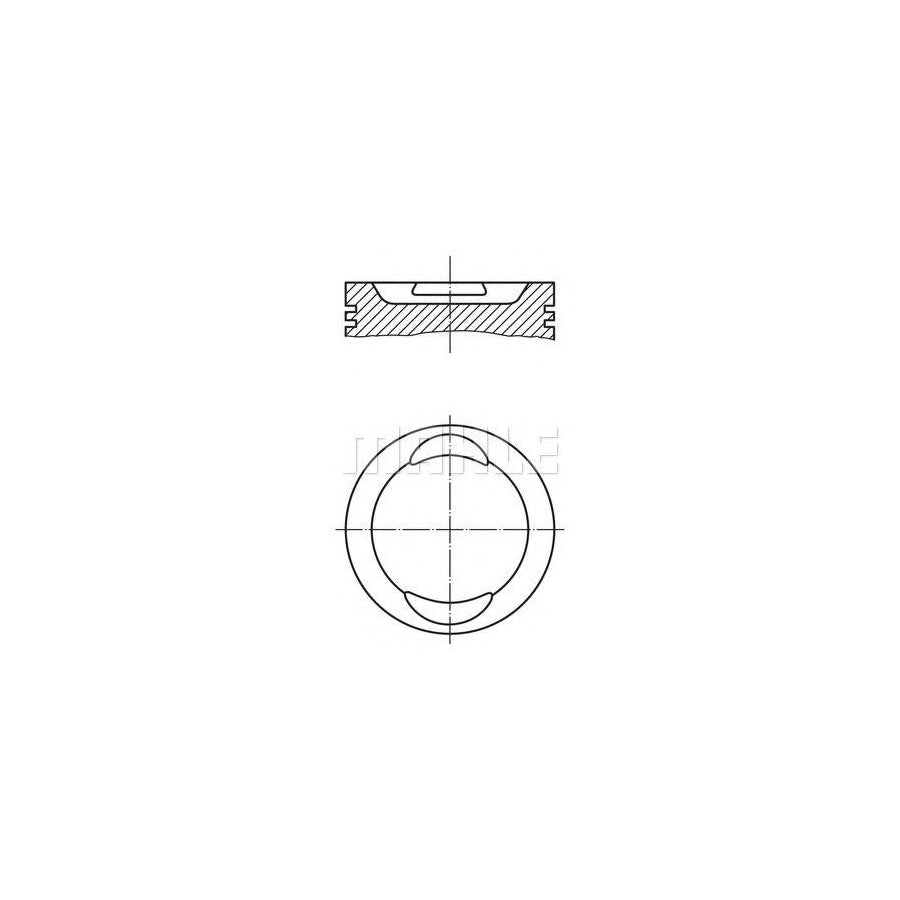 MAHLE ORIGINAL 640 10 01 Piston for NISSAN CHERRY 76,5 mm, with piston rings