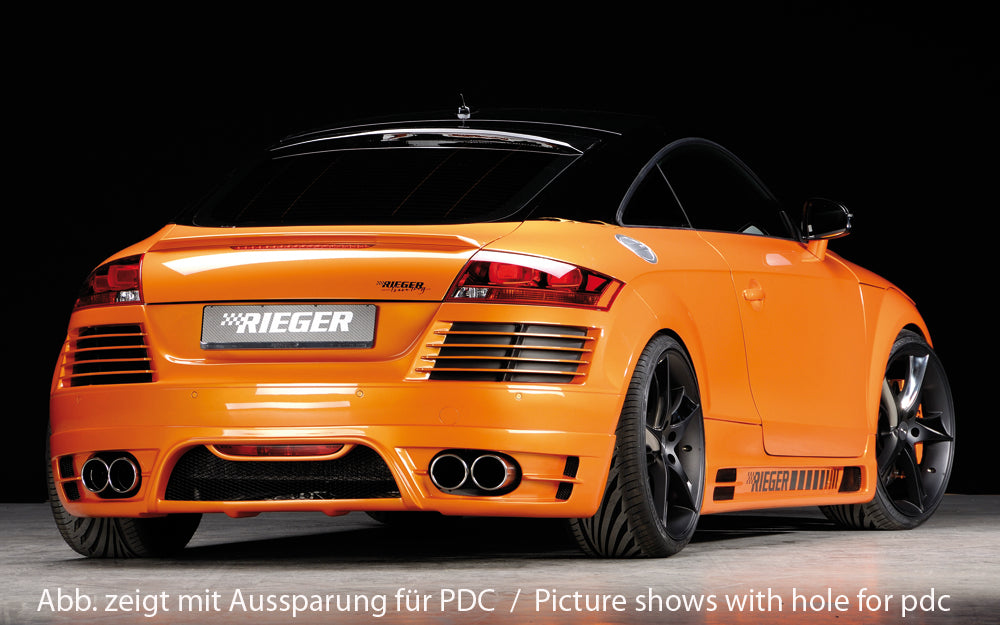 Rieger 00055157 Audi 8J TT Rear Bumper for Twin Tailpipe Left & Right