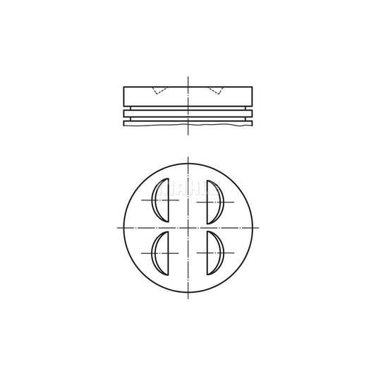 MAHLE ORIGINAL 002 74 00 Piston suitable for MERCEDES-BENZ 190 (W201) 95,50 mm, without cooling duct