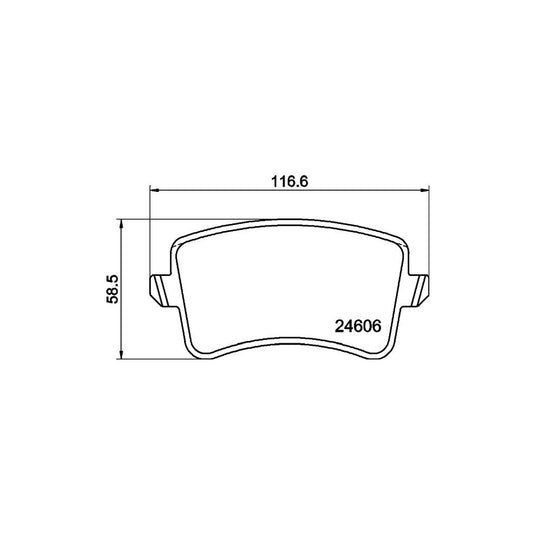 Hella 8DB 355 025 391 Brake Pad Set Not Prepared For Wear Indicator With Brake Caliper Screws With Accessories