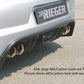 Rieger 00059429 VW 1F Eos Rear Diffuser for Twin Tailpipe Left & Right -  Matte Black