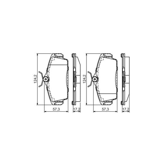 Bosch 0986495070 Brake Pad Set With Mounting Manual BP1493