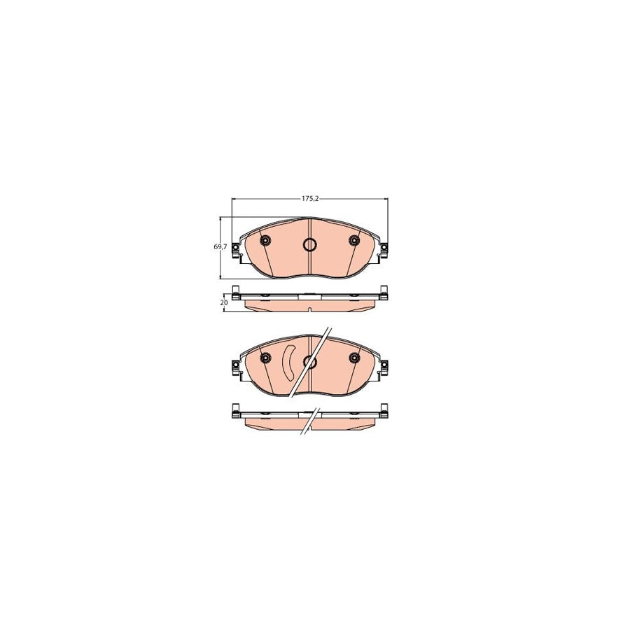 TRW Gdb2219 Brake Pad Set With Acoustic Wear Warning