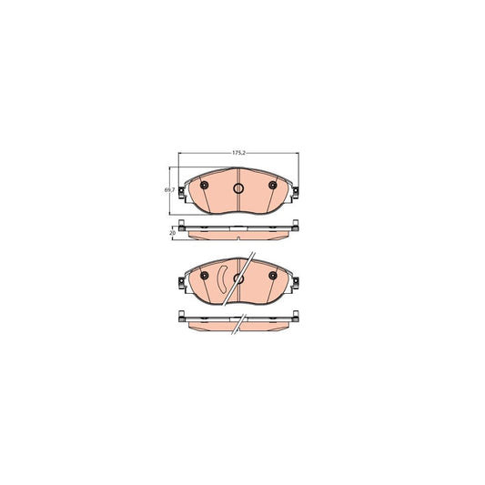 TRW Gdb2219 Brake Pad Set With Acoustic Wear Warning