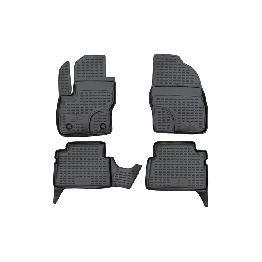 WALSER Tailored, XTR 75175 Floor mat set Elastomer, Front and Rear, Black