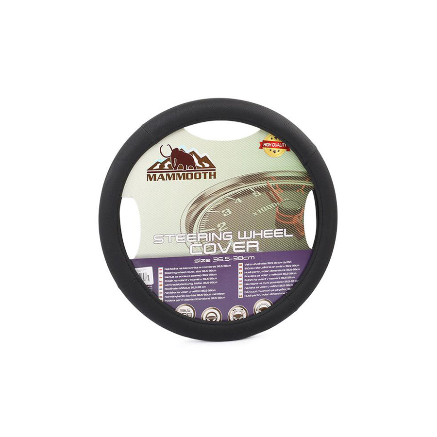 MAMMOOTH Movy A050 226560 Steering wheel cover Black, ?: 36-38cm, PU (Polyurethane)